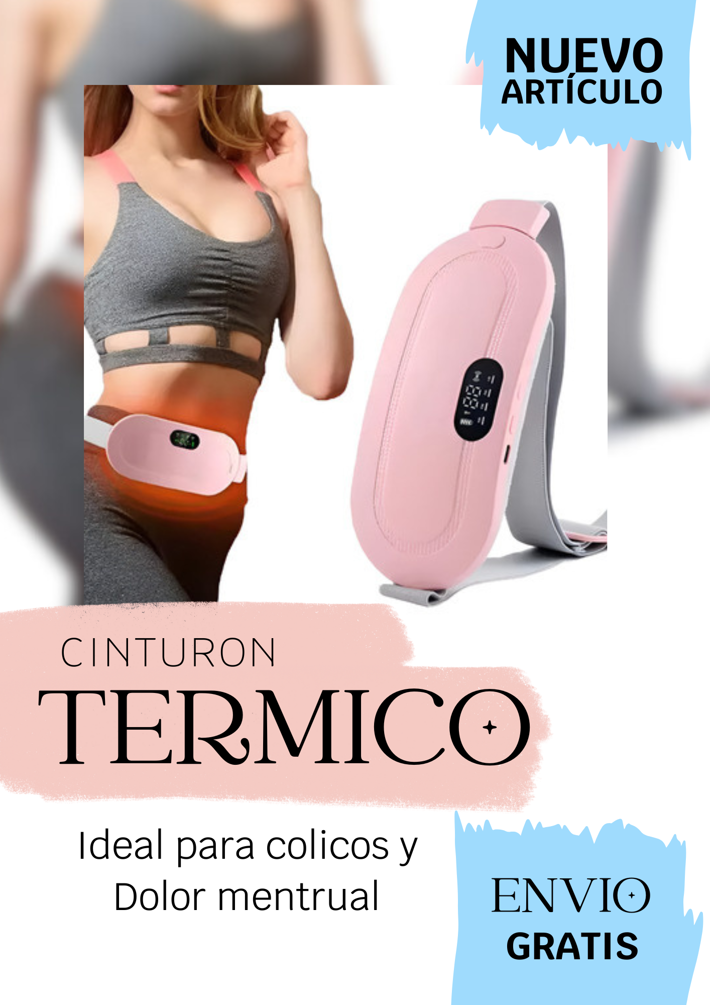 CINTURÓN DE ALIVIO MENSTRUAL Y CALAMBRES♨️